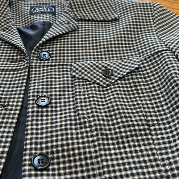 Bentley Arbuckle Vintage check jacket. Lined, brown/cream/black. Size 12. - Picture 3 of 13